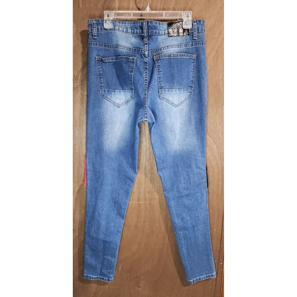 Tailored Recreation TR Premium Y2K Patched Distressed Skinny‎ Jeans 34X32 *EUC - Picture 5 of 16